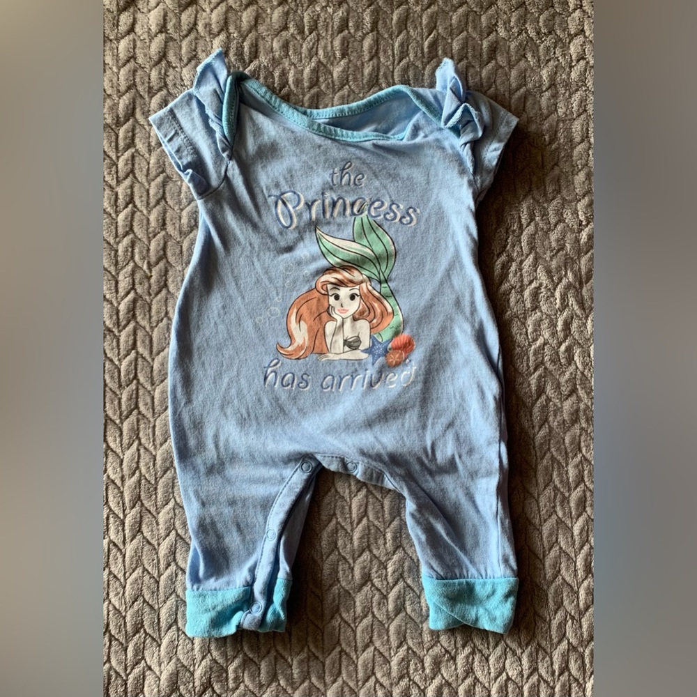 The Little Mermaid Light Blue Romper from Disney in 0-3M